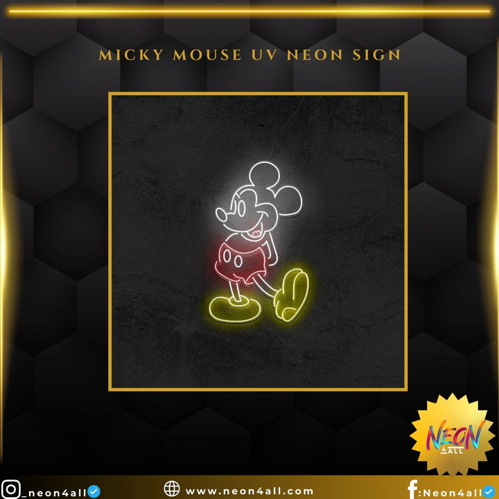 Micky Mouse UV Neon Sign