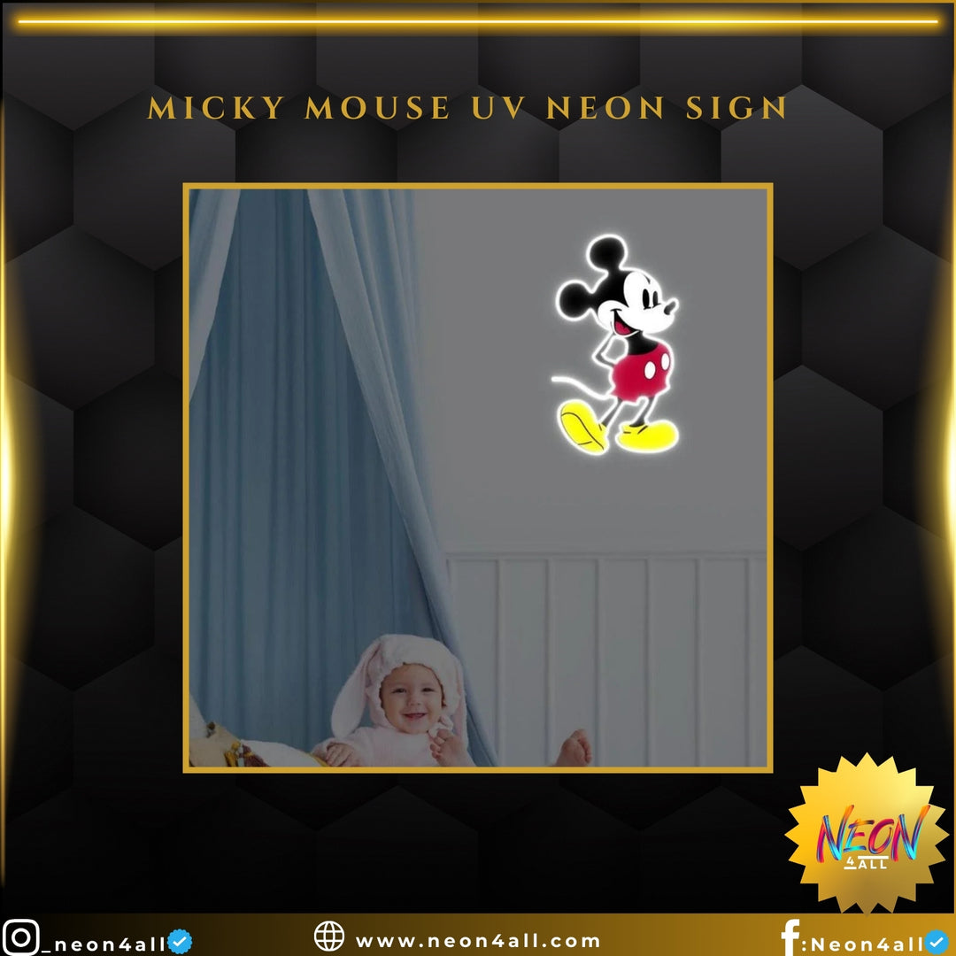 Micky Mouse UV Neon Sign