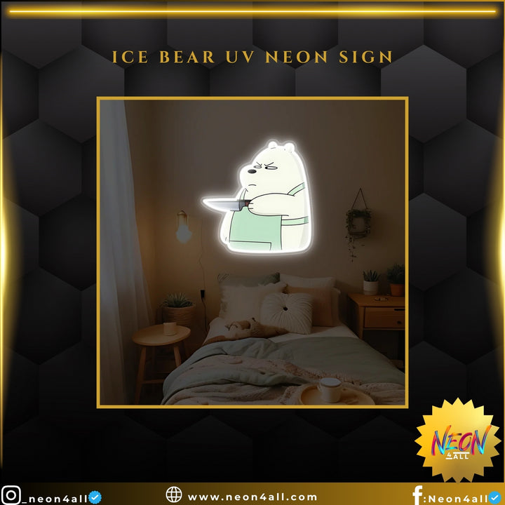 Ice Bear UV Neon Sign