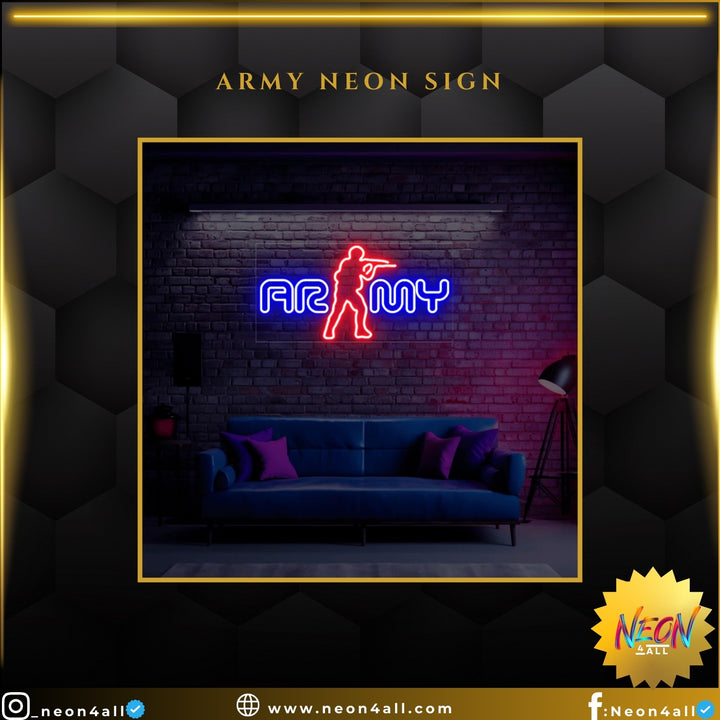 Army Neon Sign