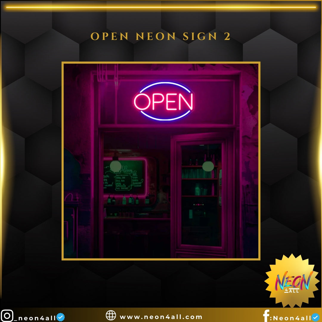 Open Neon Sign 2