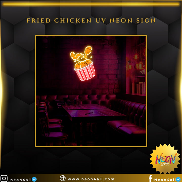 Fried Chicken UV Neon Sign