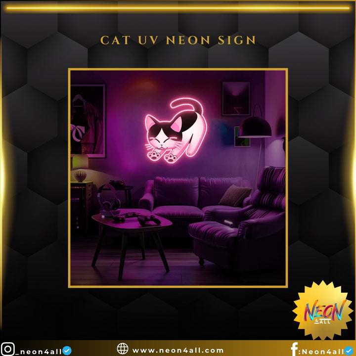 Cat UV Neon Sign