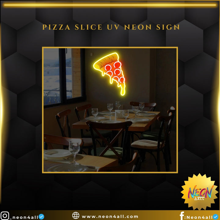 Pizza Slice UV Neon Sign