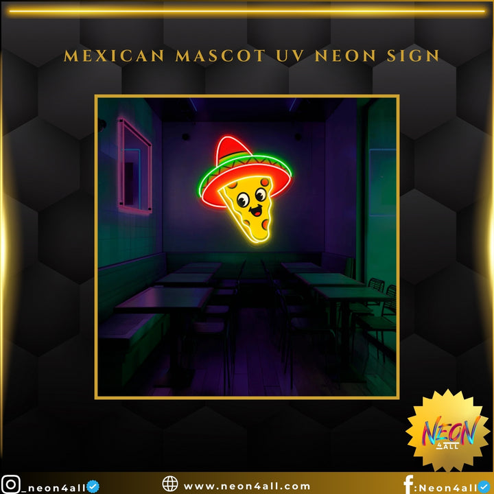 Mexican Mascot UV Neon Sign