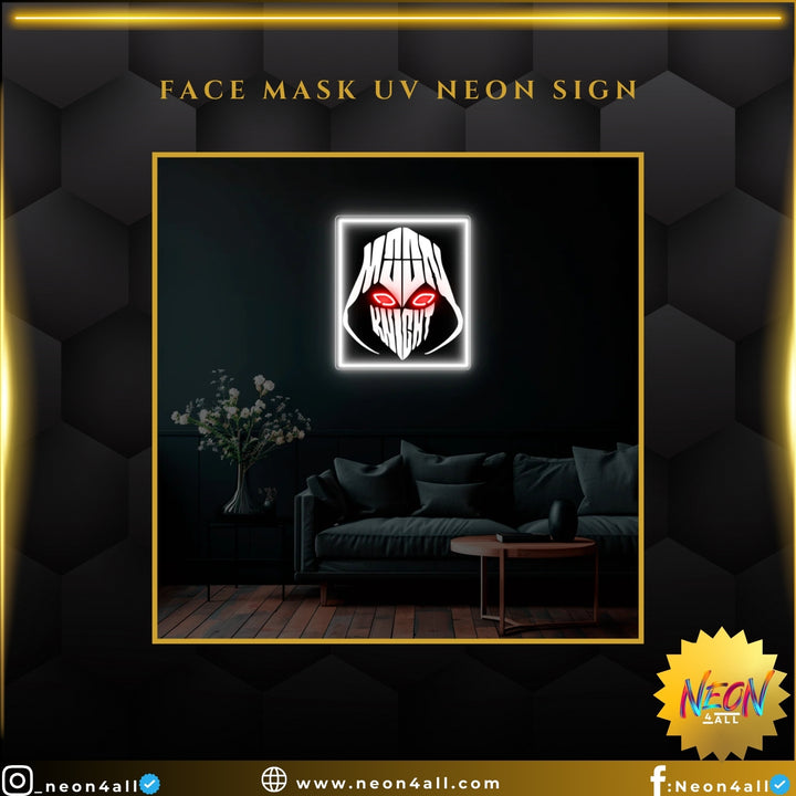 Face Mask UV Neon Sign