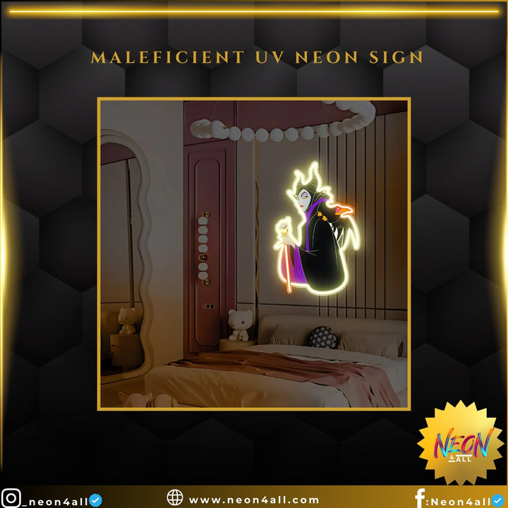 Maleficient UV Neon Sign