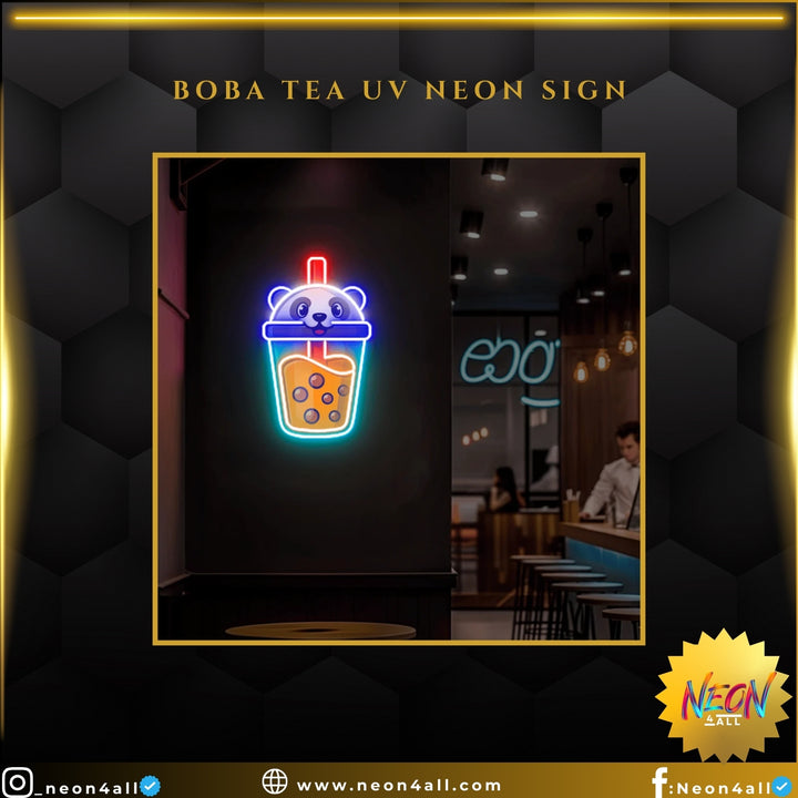 Boba Tea UV Neon Sign