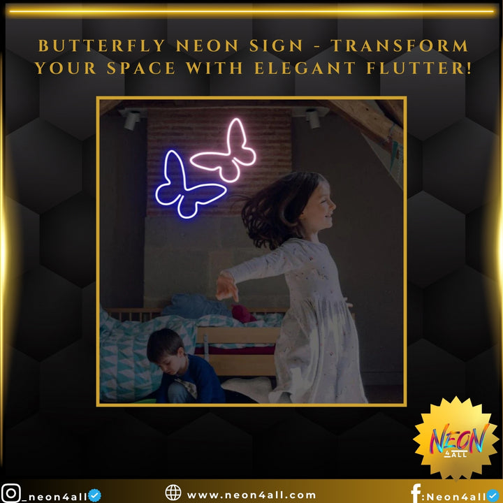 Butterfly Neon Sign - Transform Your Space with Elegant Flutter!