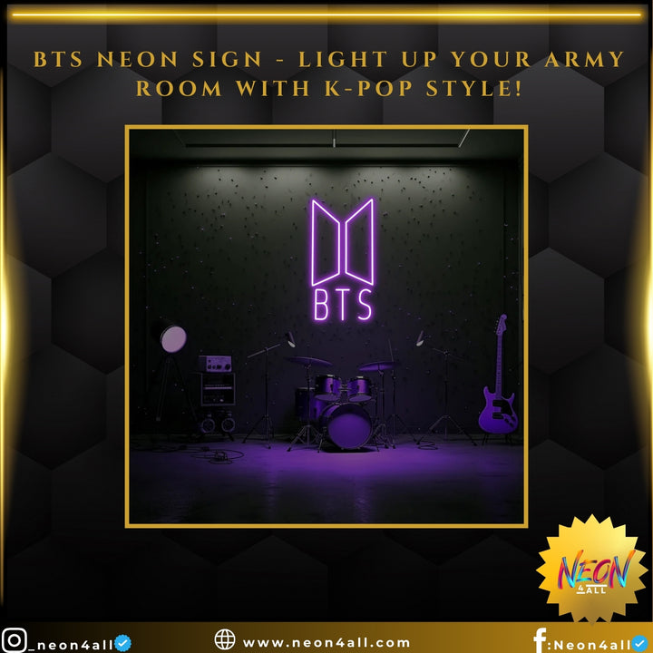 BTS Neon Sign - Light Up Your ARMY Room with K-pop Style!