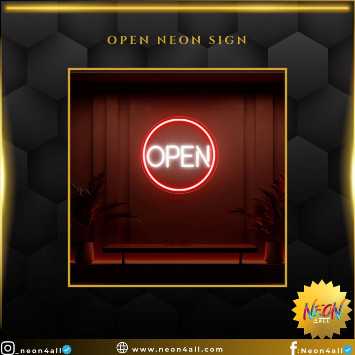 Open Neon Sign 1