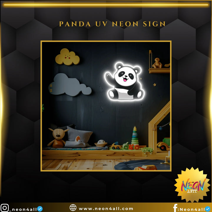 Panda UV Neon Sign