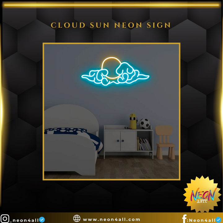 Cloud Sun Neon Sign