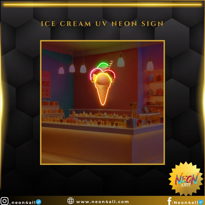 Ice Cream UV Neon sign