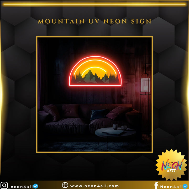 Mountain UV Neon Sign