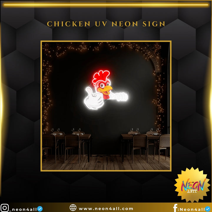 Chicken UV Neon Sign