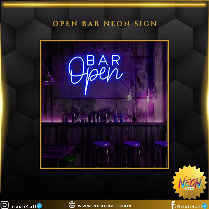 Open Bar Neon Sign