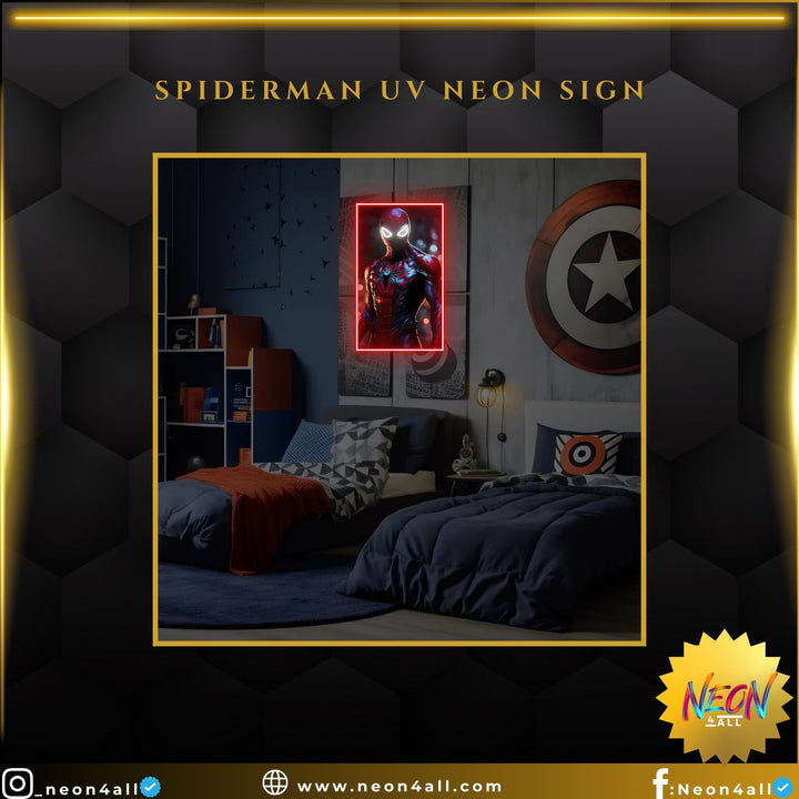 Spiderman UV Neon Sign