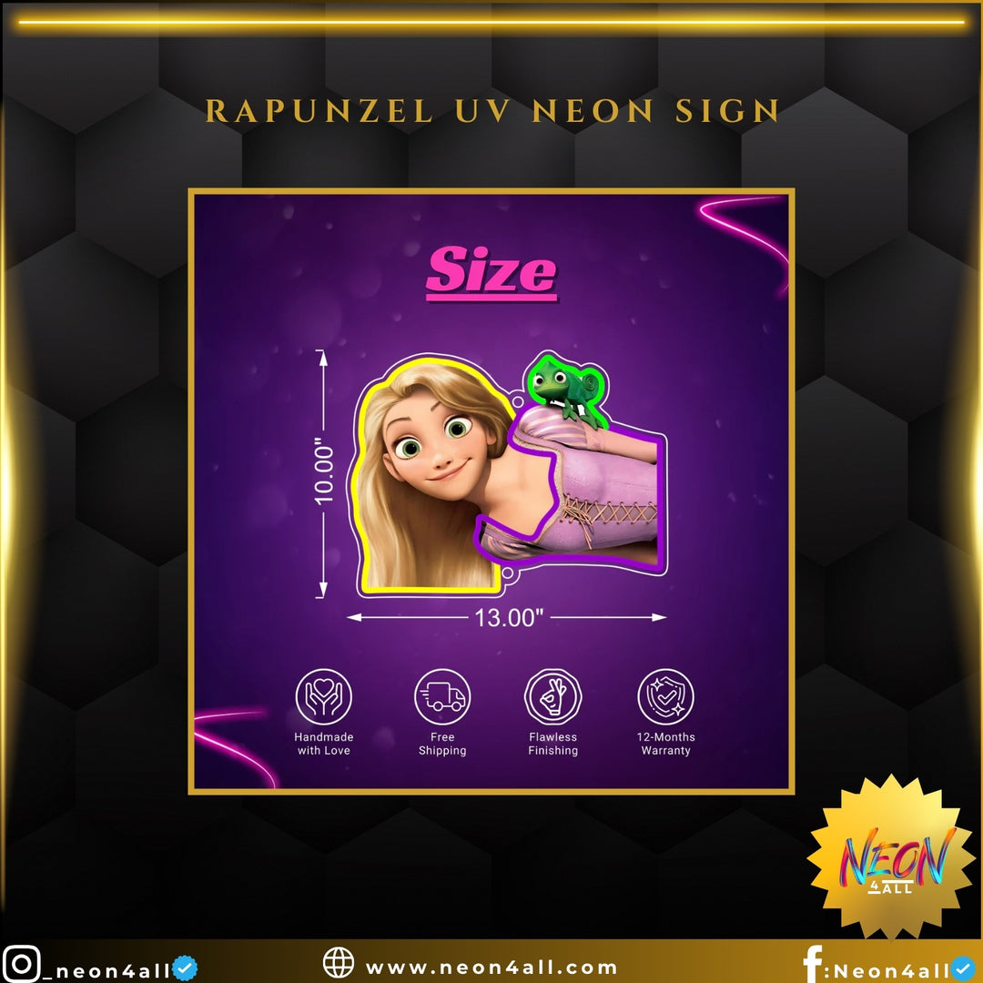 Rapunzel UV Neon Sign