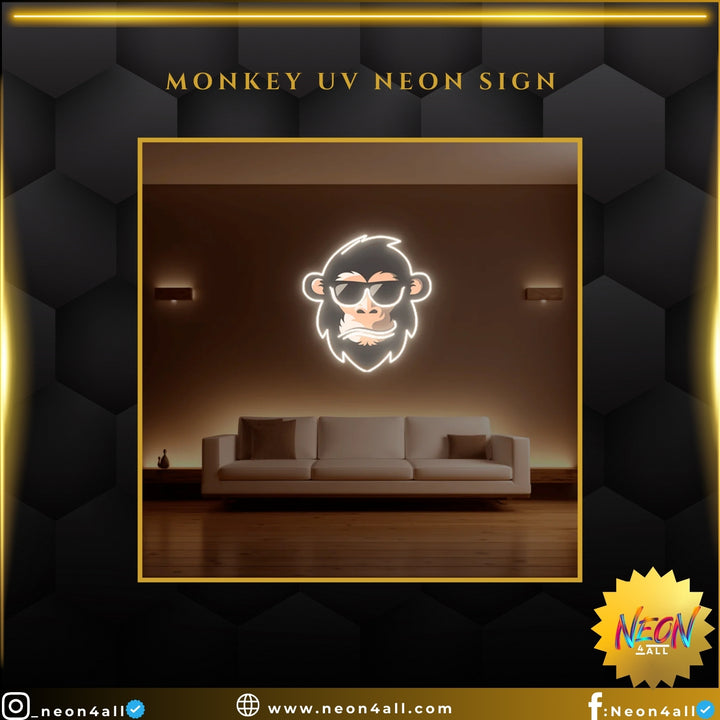 Monkey UV Neon Sign