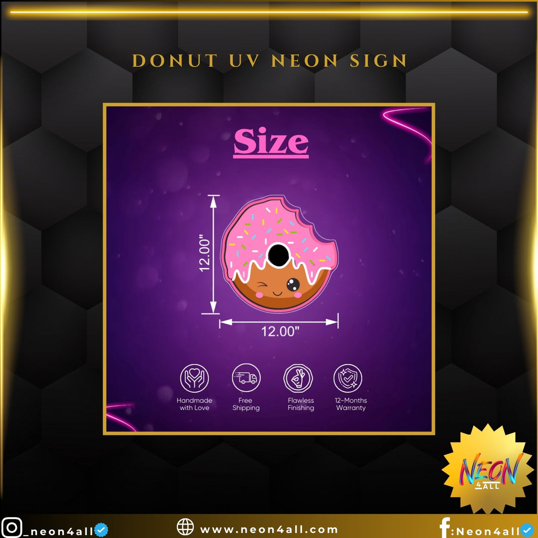 Donut UV Neon Sign