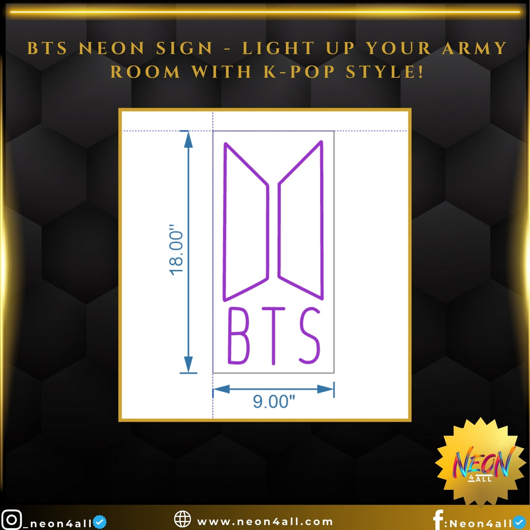 BTS Neon Sign - Light Up Your ARMY Room with K-pop Style!