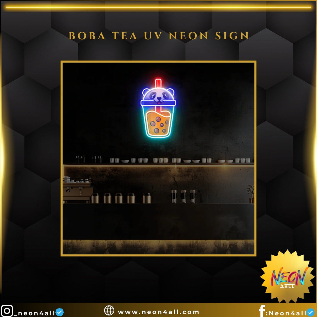 Boba Tea UV Neon Sign