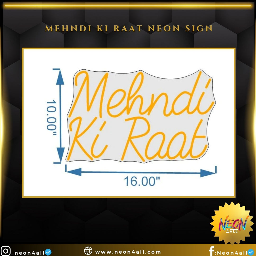 Mehndi Ki Raat Neon Sign