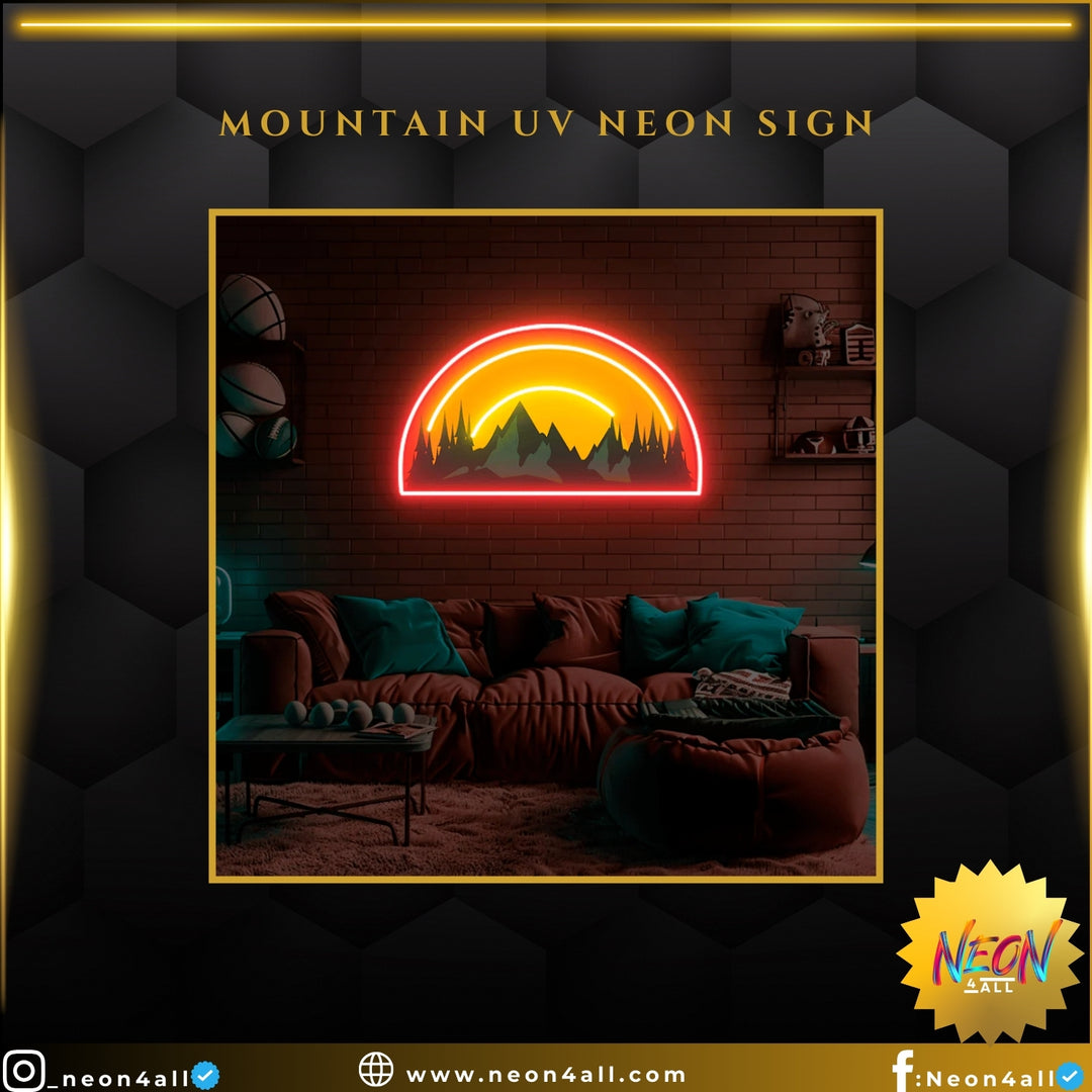 Mountain UV Neon Sign