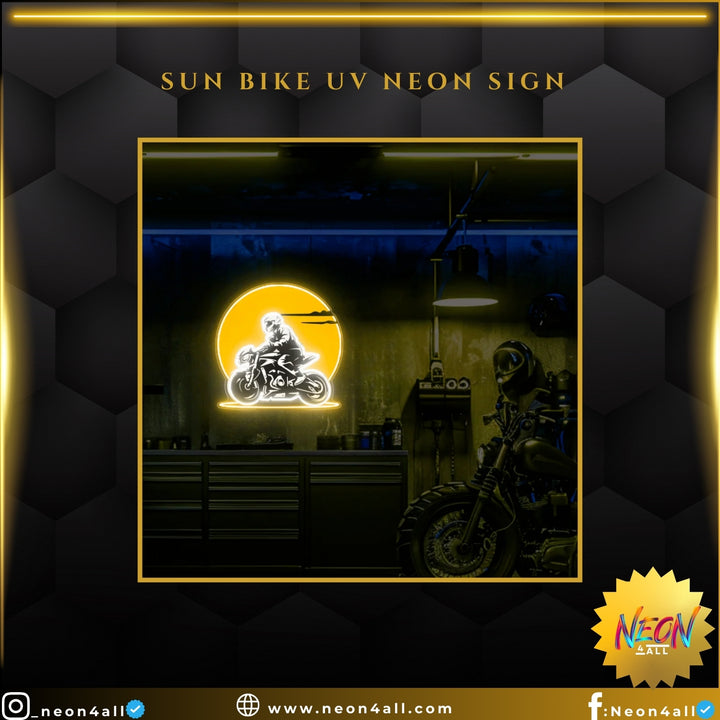 Sun Bike UV Neon Sign