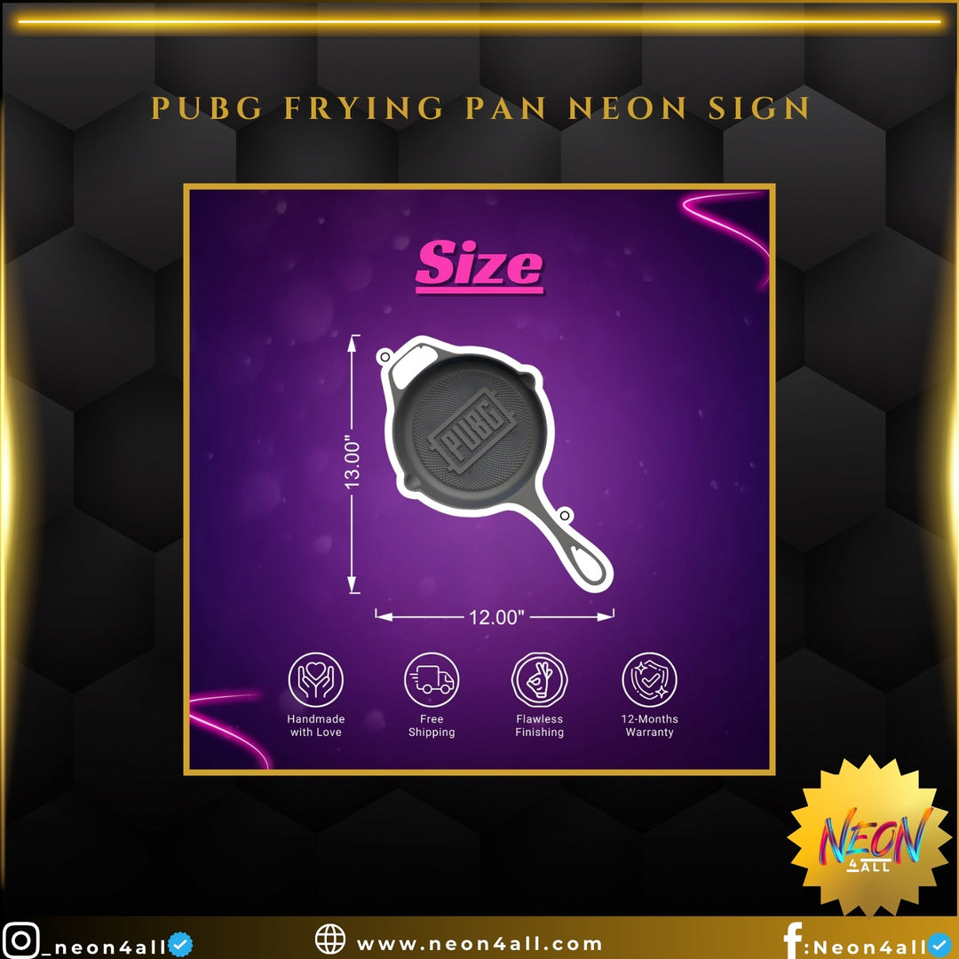 PUBG Frying Pan Neon Sign