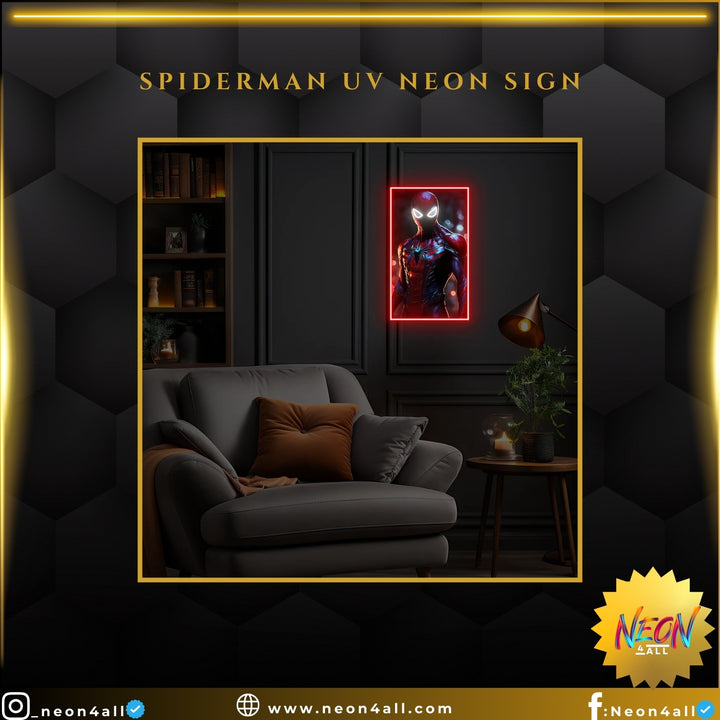 Spiderman UV Neon Sign