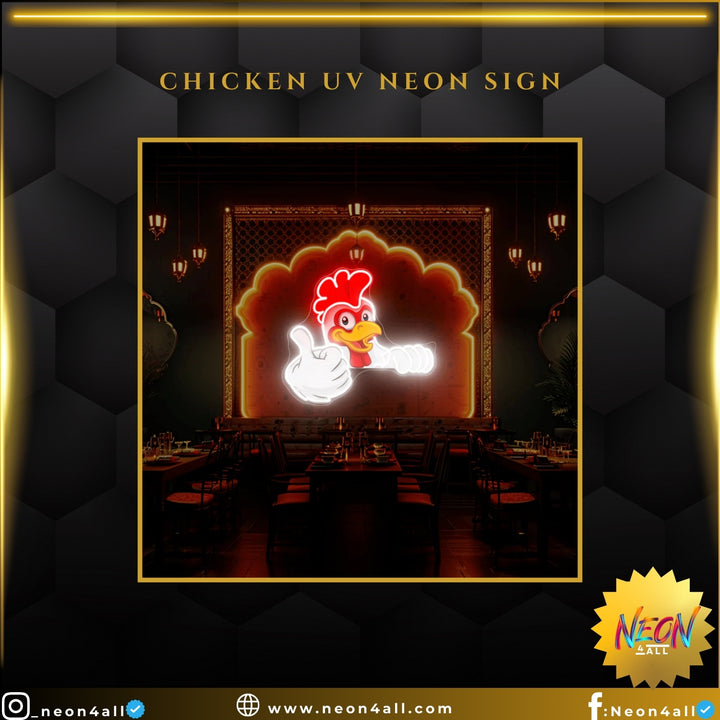 Chicken UV Neon Sign