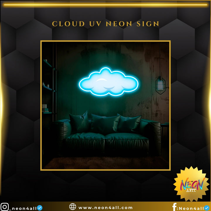 Cloud UV Neon Sign