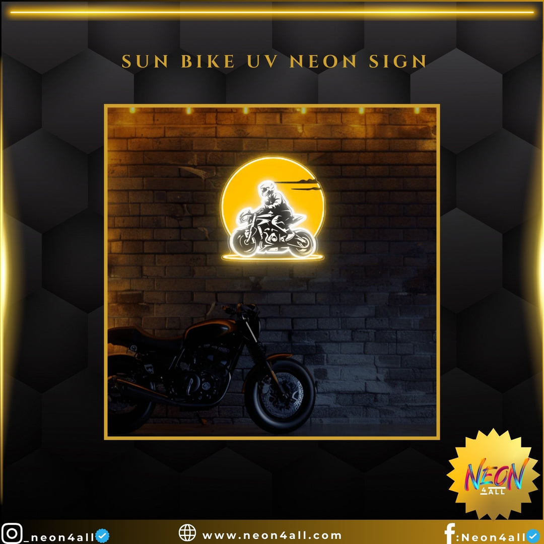 Sun Bike UV Neon Sign