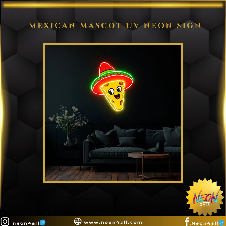 Mexican Mascot UV Neon Sign