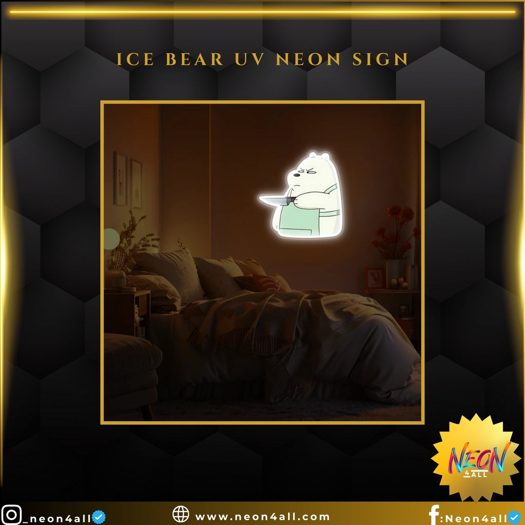 Ice Bear UV Neon Sign