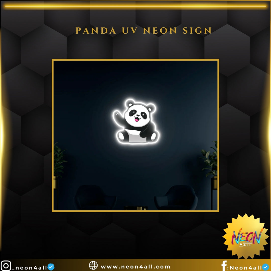 Panda UV Neon Sign