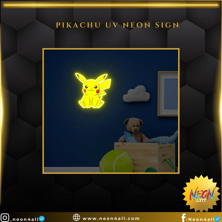 Pikachu UV Neon Sign