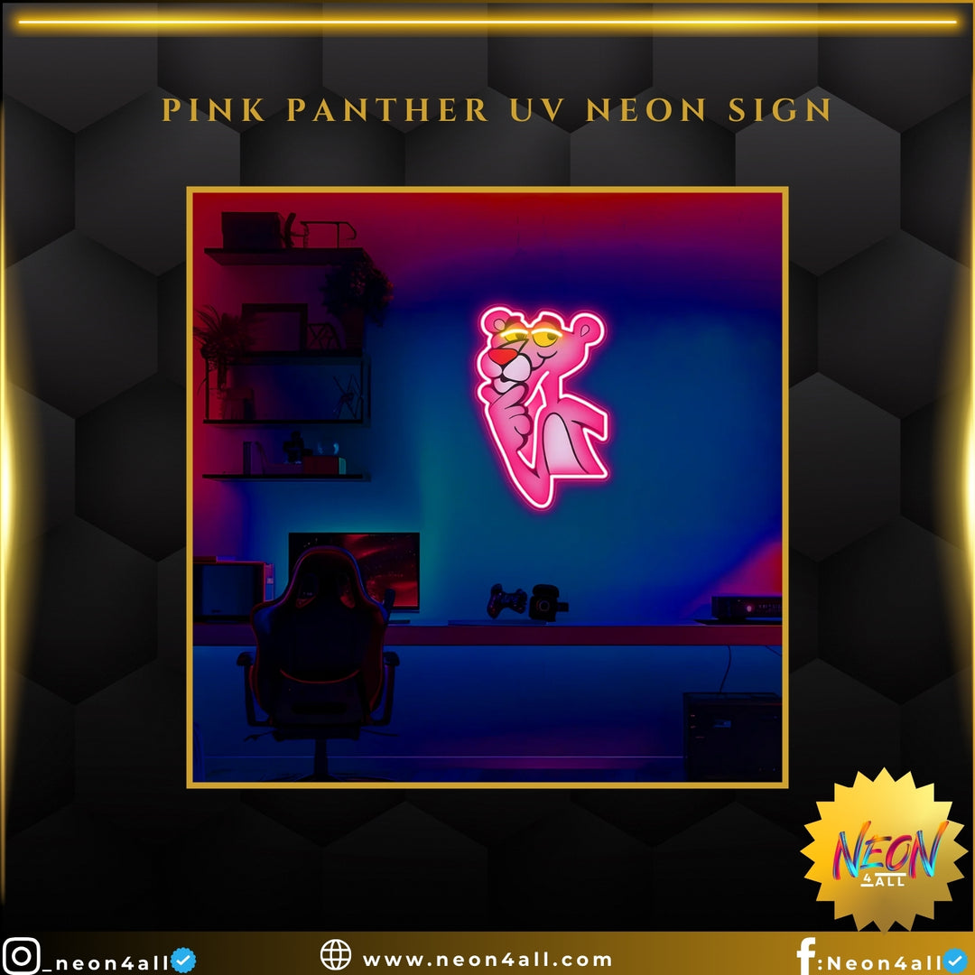 Pink Panther UV Neon Sign