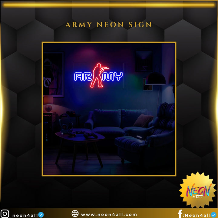 Army Neon Sign