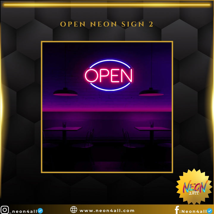 Open Neon Sign 2