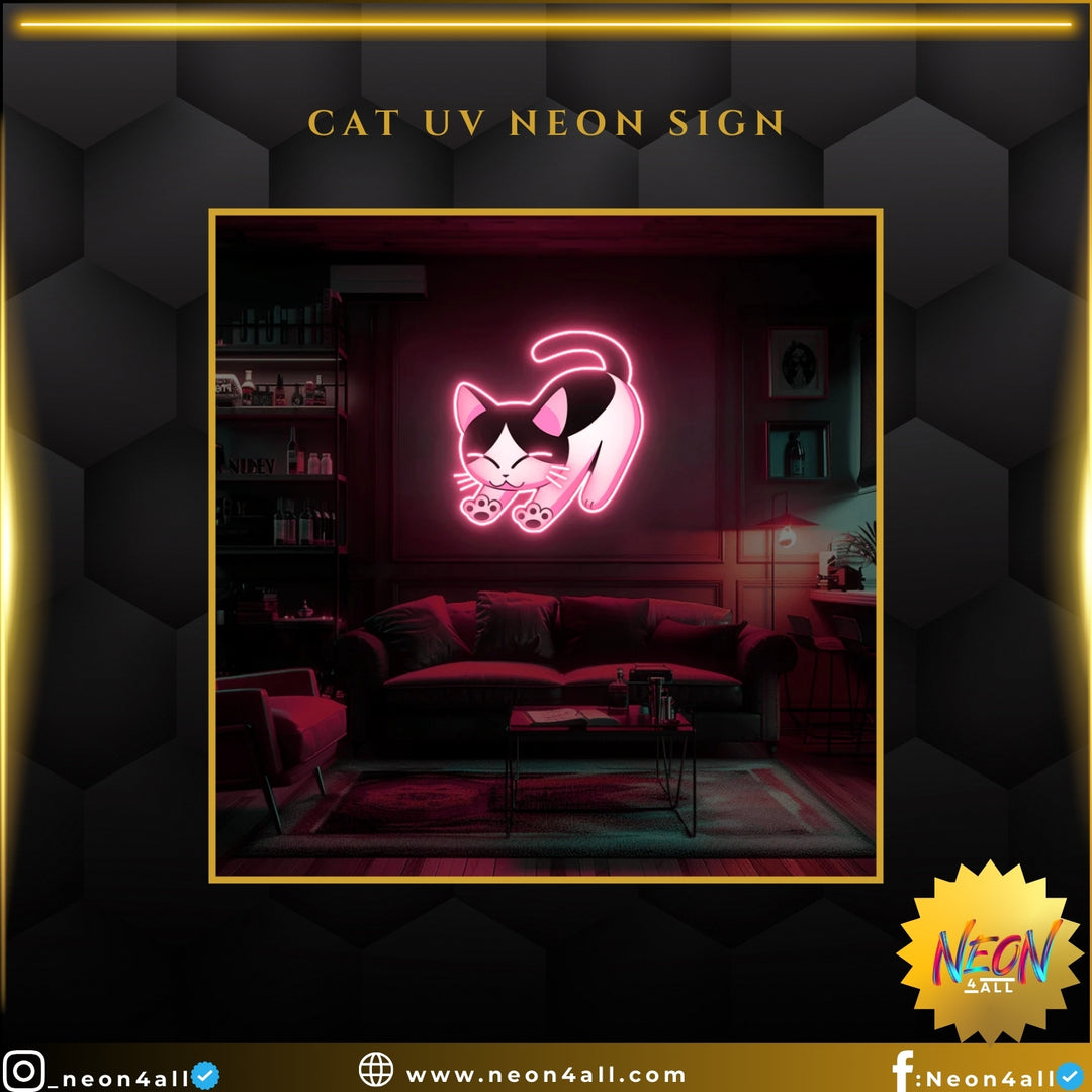 Cat UV Neon Sign