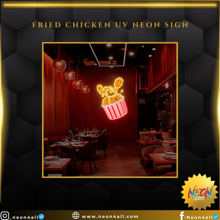 Fried Chicken UV Neon Sign