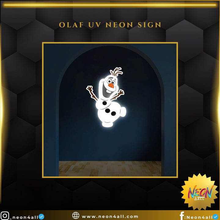 Olaf UV Neon Sign