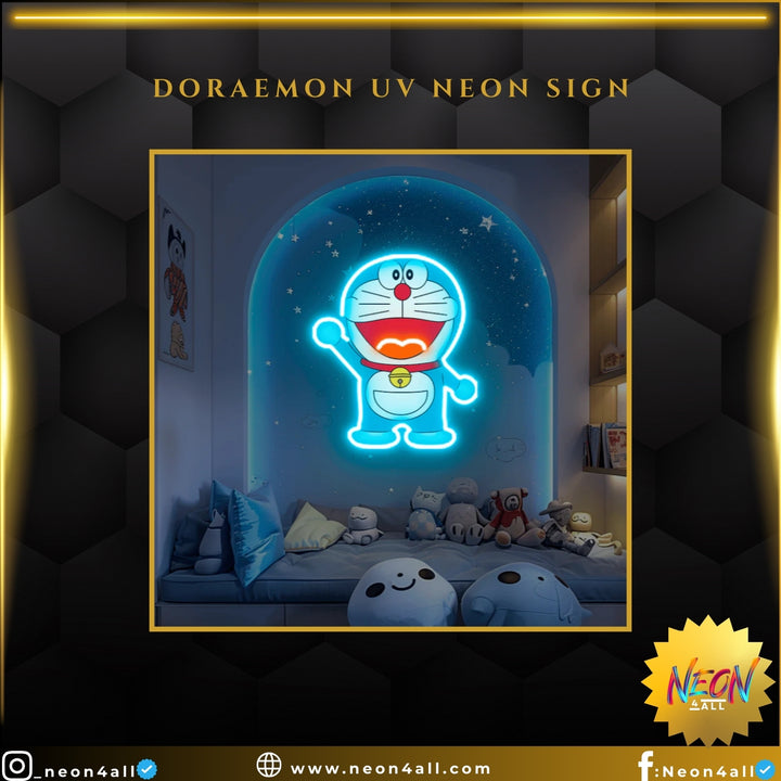 Doraemon UV Neon Sign