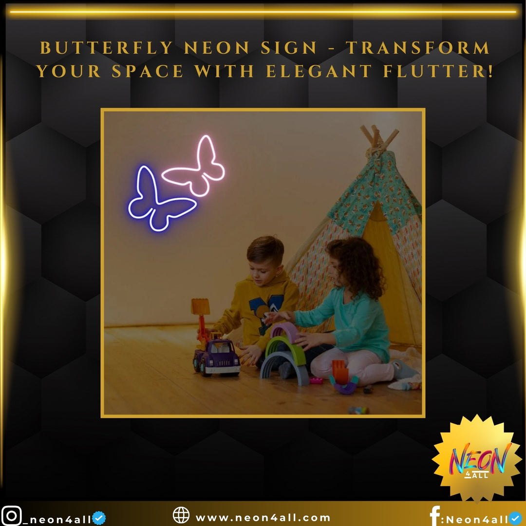 Butterfly Neon Sign - Transform Your Space with Elegant Flutter!