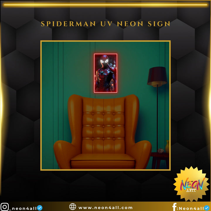 Spiderman UV Neon Sign