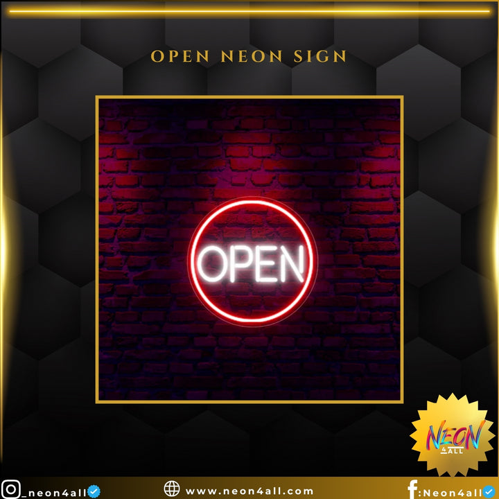 Open Neon Sign 1