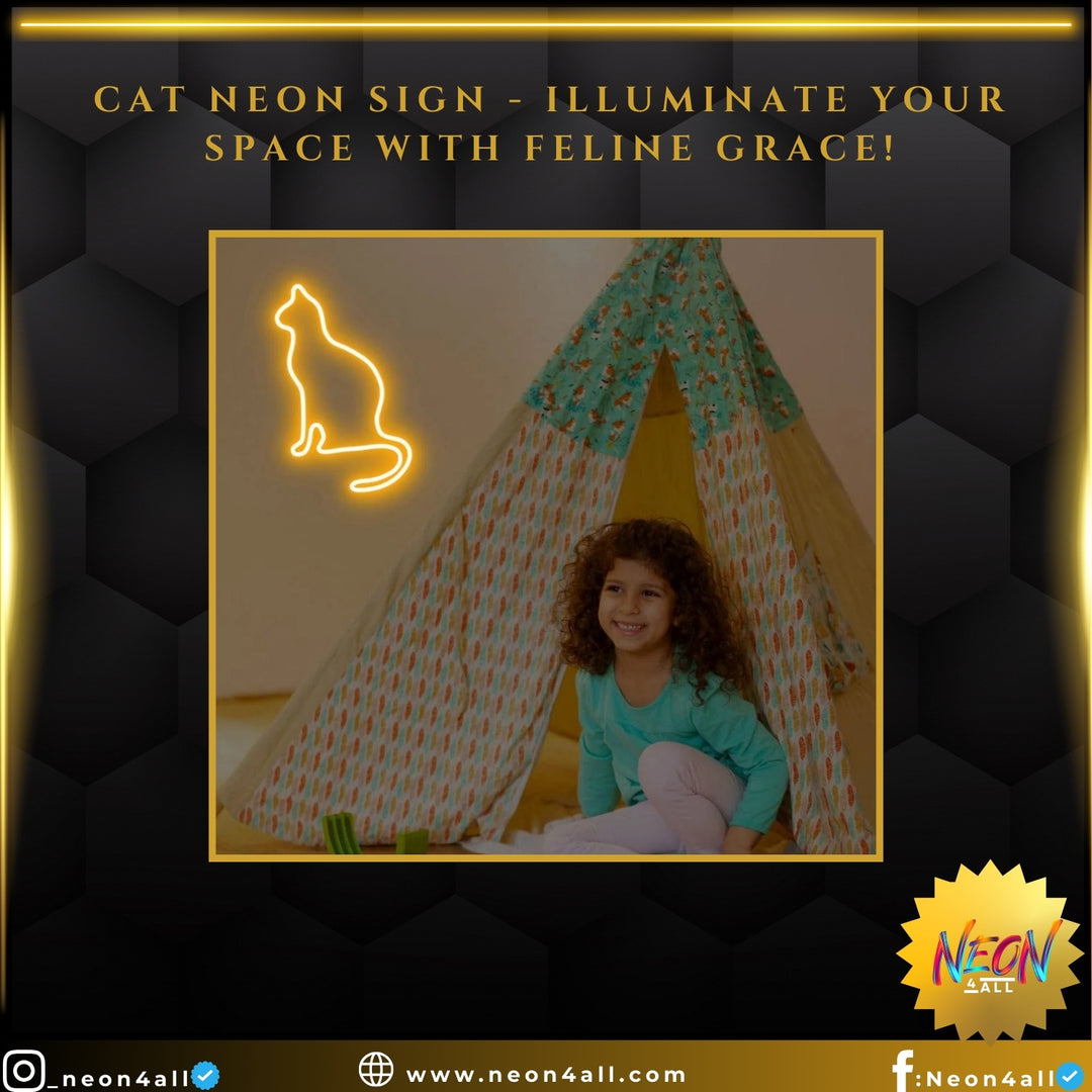 Cat Neon Sign - Illuminate Your Space with Feline Grace!